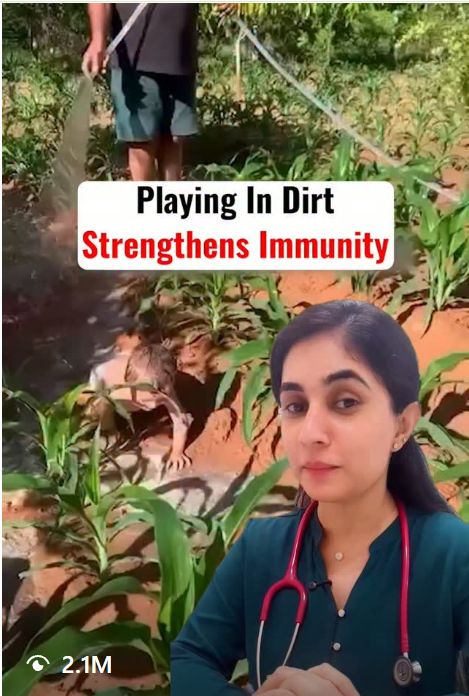 Playing in dirt strengthens immunity